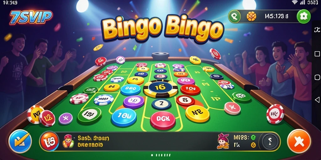 Tangkapan layar yang menampilkan gameplay 7SVIP Bingo yang seru.