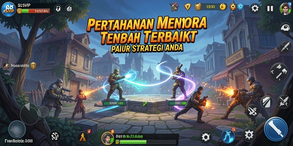 Gameplay seru 8SVIP dengan menara strategis.