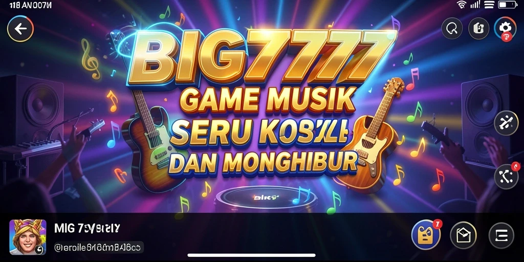 Tampilan gameplay seru dari BIG777 yang menghadirkan pengalaman musik hebat.
