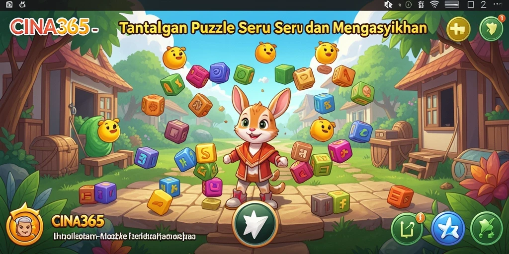 Screenshot utama CINA365 menampilkan gameplay Puzzle yang menarik.