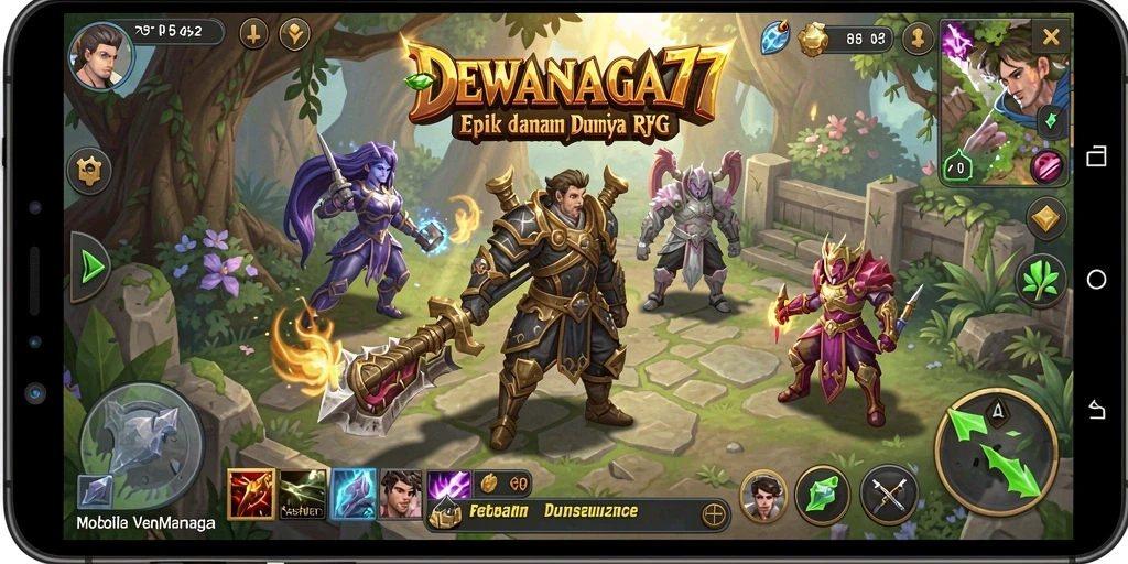 Tampilan gameplay DEWANAGA77 yang menakjubkan dengan pemandangan epik.