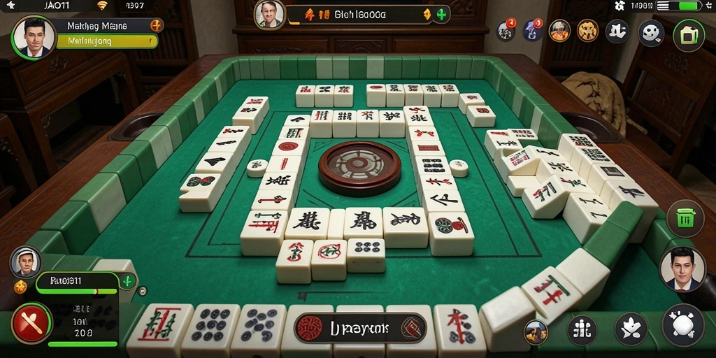 Tampilan gameplay seru dalam JAGO11 dengan papan Mahjong yang menarik.