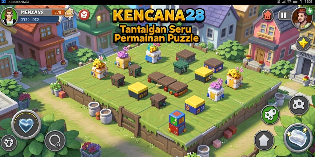 Tangkapan layar utama KENCANA28 menampilkan gameplay Puzzle yang menarik.