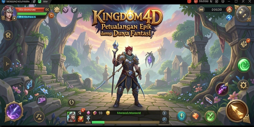 Screenshot gameplay KINGDOM4D menunjukkan aksi pertempuran yang mendebarkan.