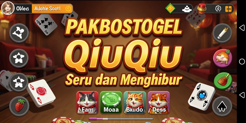 Tampilan menarik dari gameplay QiuQiu PAKBOSTOGEL.