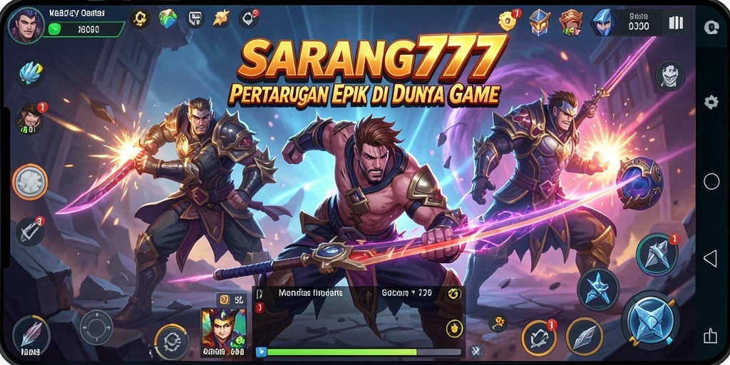 Tampilan gameplay SARANG777 dengan aksi pertarungan yang mendebarkan.