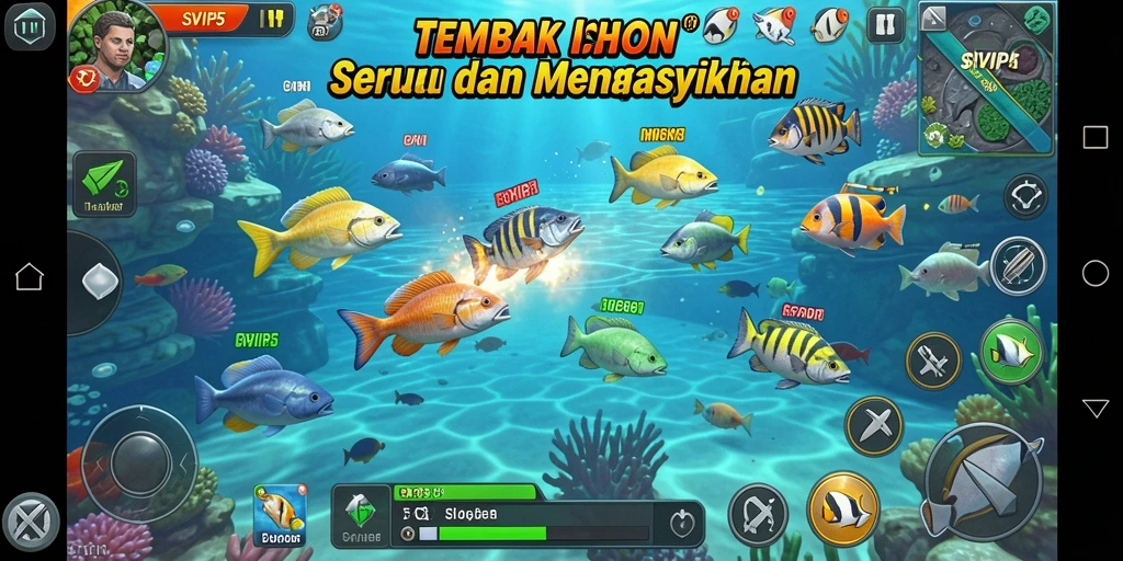 Tampilan gameplay Tembak Ikan yang seru dan menarik di SVIP5.