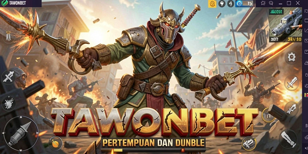 Tangkapan layar utama TAWONBET yang menunjukkan pertarungan hebat dalam gameplay Battle Royale.