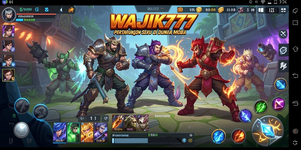 Gameplay seru dalam pertarungan MOBA WAJIK777.