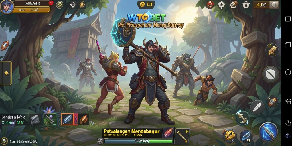 Tampilan menarik dari gameplay RPG WTOBET yang mendebarkan.